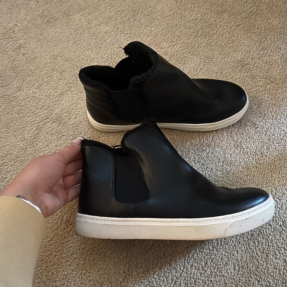 Black Leather Booties